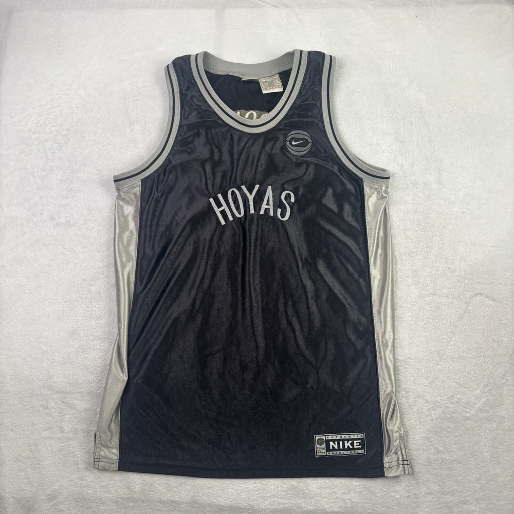 VTG Nike Georgetown Hoyas Bossman Black Jersey Men's Medium Distressed